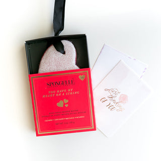 You Have My Heart on a String: Boxed Heart Shaped Sponge - Glamourous Grace