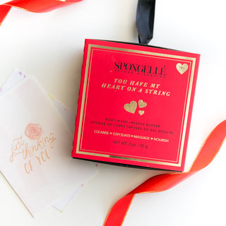 You Have My Heart on a String: Boxed Heart Shaped Sponge - Glamourous Grace