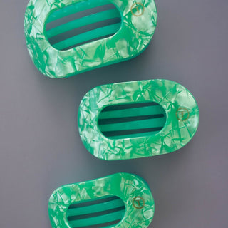 Spring Splash Large Flat Round Hair Clip - Glamourous Grace