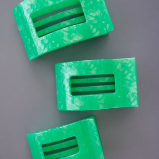 Spring Splash Medium Flat Rectangle Hair Clip - Glamourous Grace