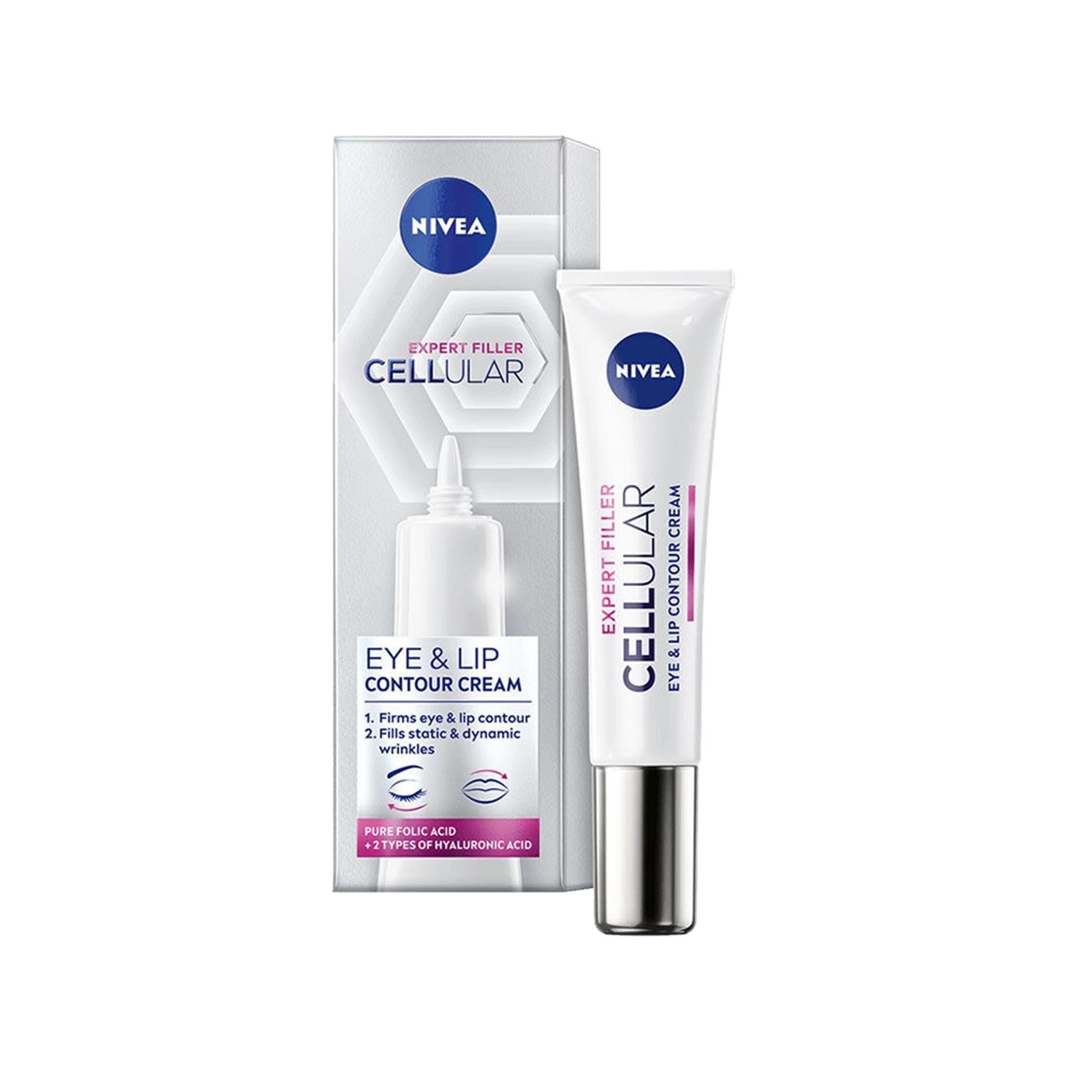 Nivea Cellular Expert Filler Eye Cream 15ml - Anti-Aging Eye Care for Fine Lines & Wrinkles - Glamourous Grace