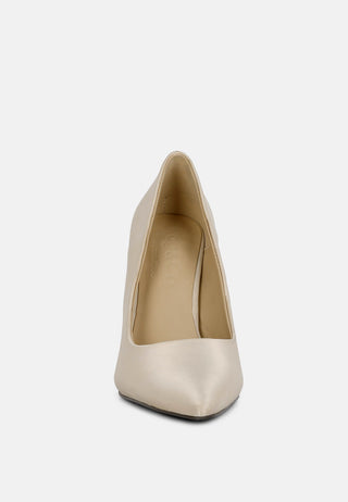 Stakes Clear High Heel Satin Pump Heels