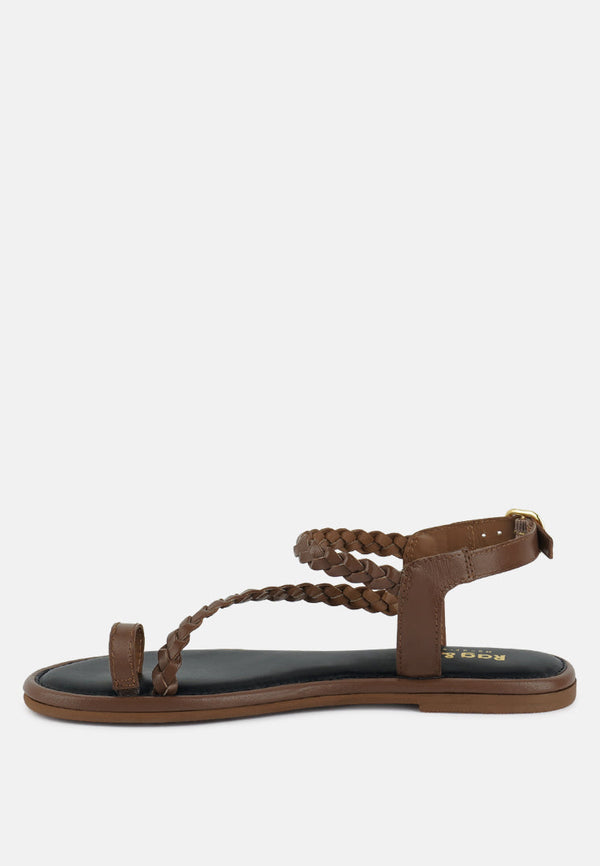 Stallone Braided Flat Sandals - Glamourous Grace