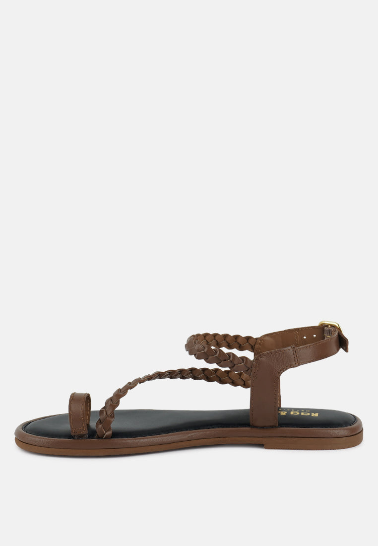 Stallone Braided Flat Sandals - Glamourous Grace