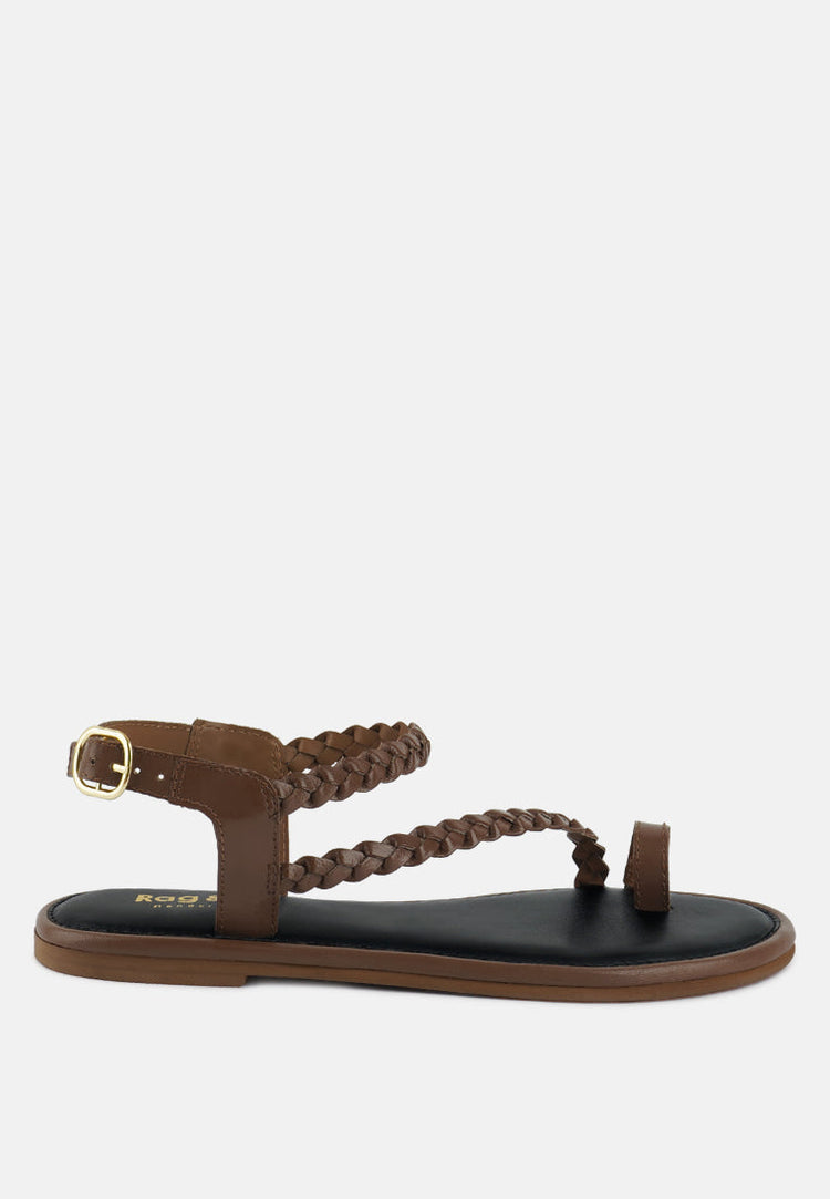 Stallone Braided Flat Sandals