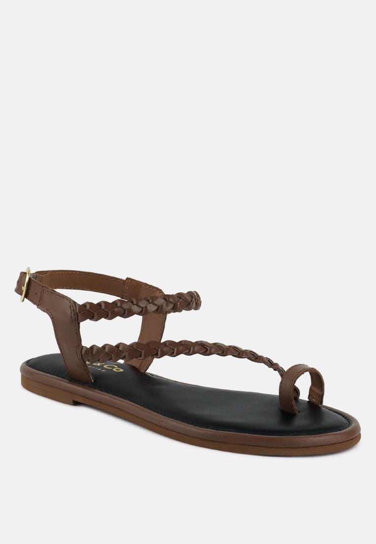 Stallone Braided Flat Sandals - Glamourous Grace