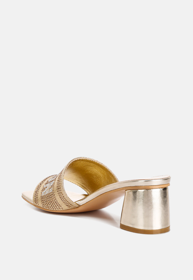 Starks Rhinestone Embellished London Sandals - Glamourous Grace