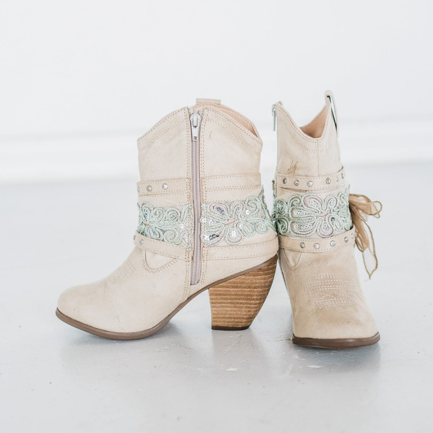 Stash Bootie in Cream - Glamourous Grace