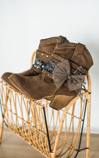Stash Bootie in Taupe - Glamourous Grace