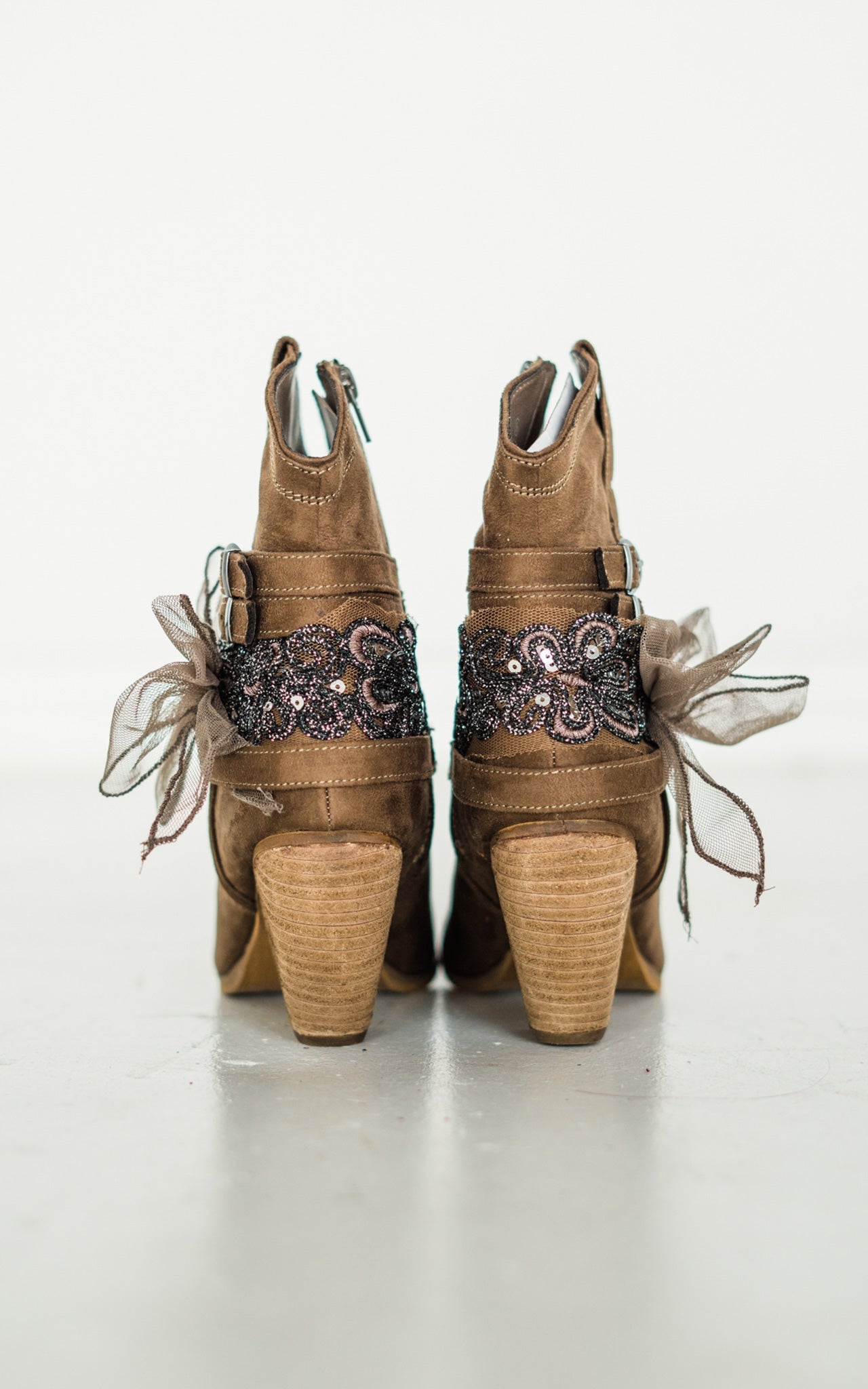 Stash Bootie in Taupe - Glamourous Grace