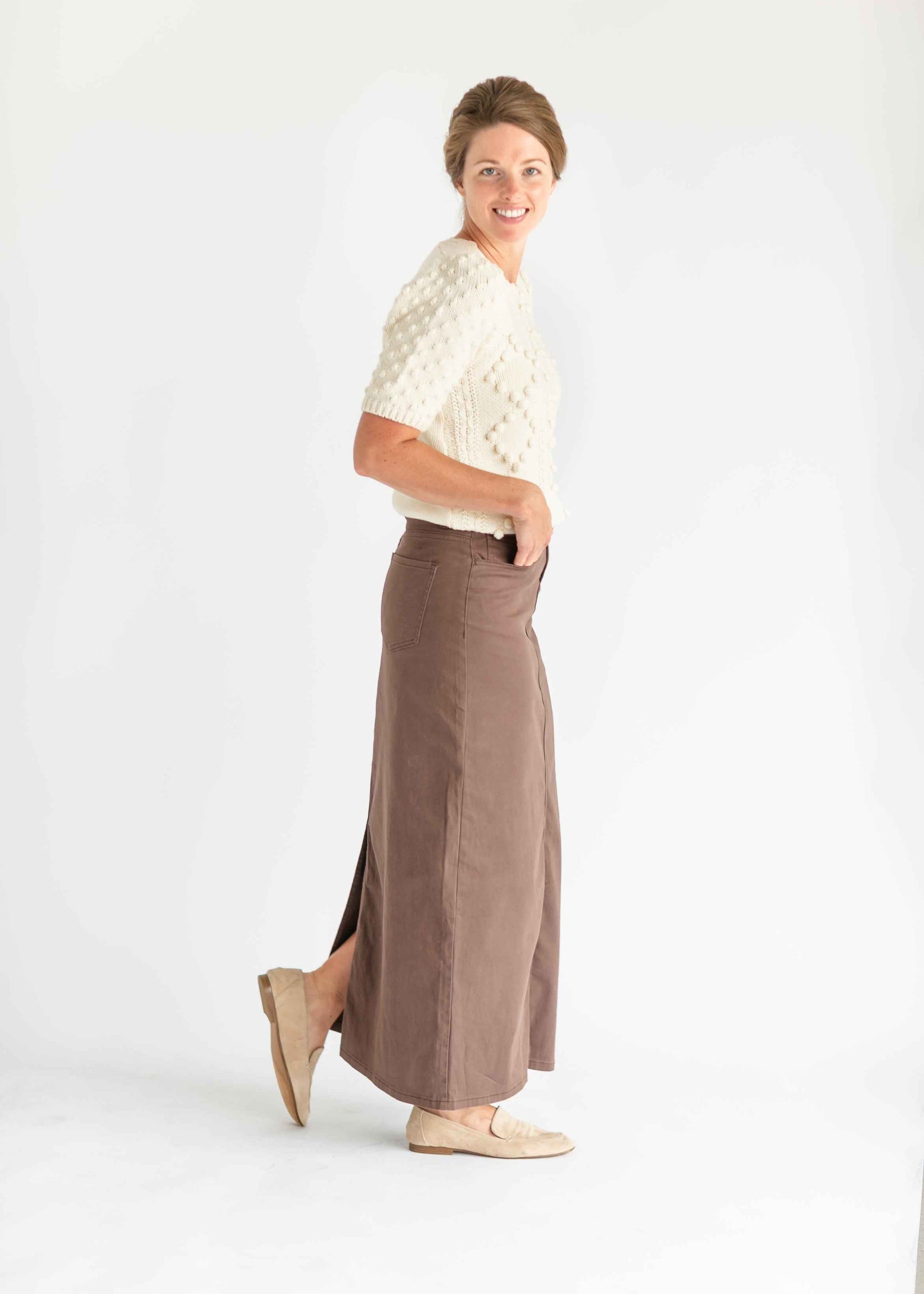 Stella Denim Maxi Skirt