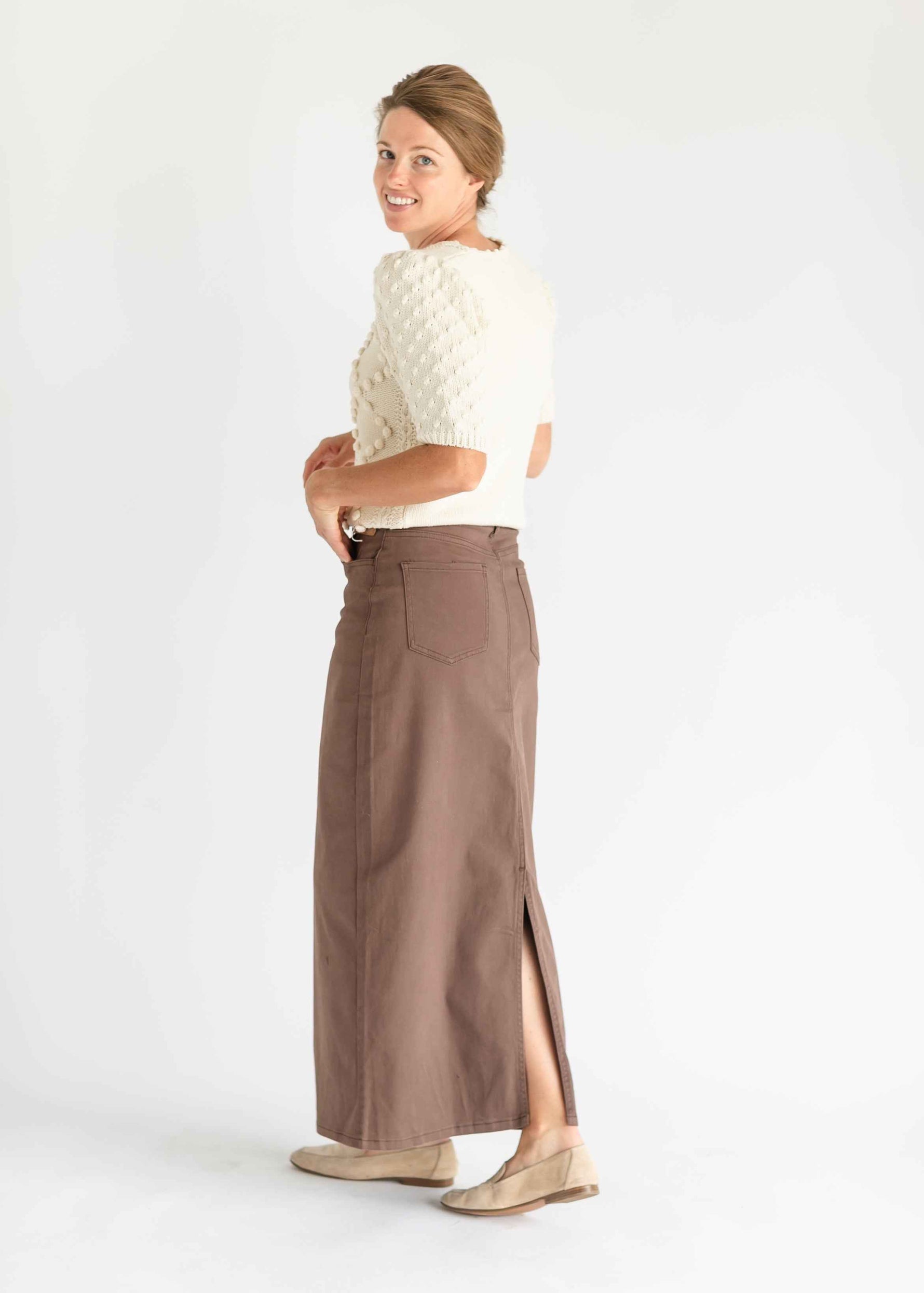 Stella Denim Maxi Skirt