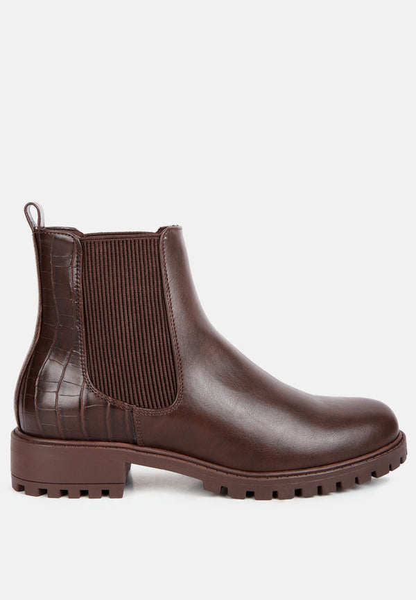 Stella Croc Back Chelsea Boots - Glamourous Grace