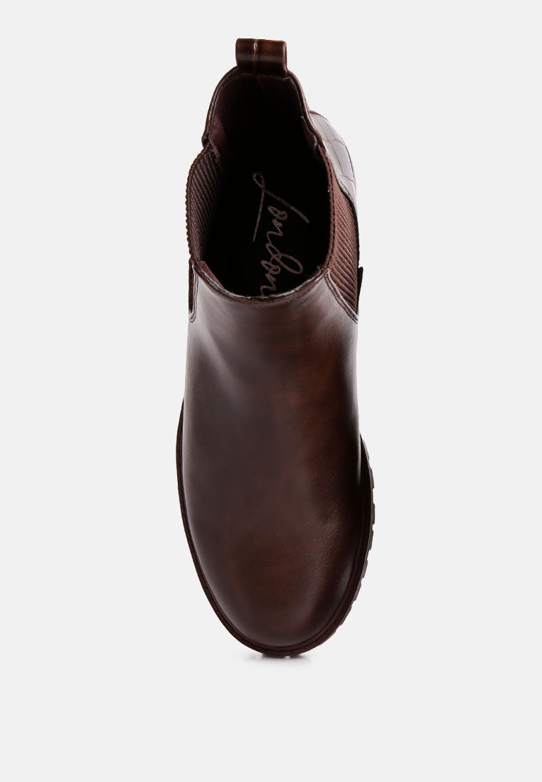 Stella Croc Back Chelsea Boots - Glamourous Grace