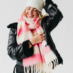 Stevie Striped Tassel Scarf