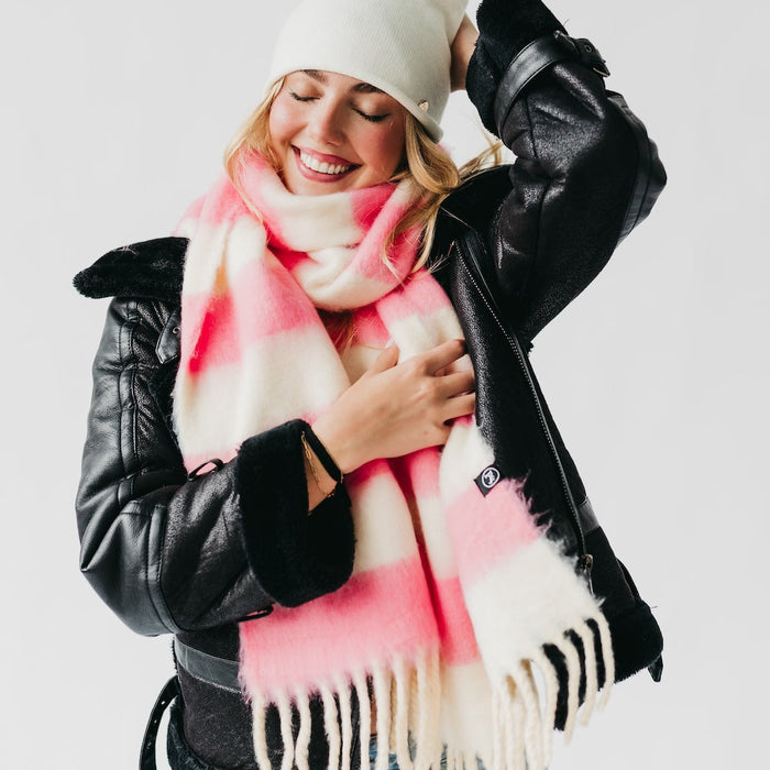 Stevie Striped Tassel Scarf - Glamourous Grace