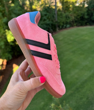 Stockholm Sneaker in Pink/Black - Glamourous Grace