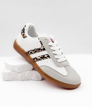 Stockholm Sneaker in White/Leopard - Glamourous Grace