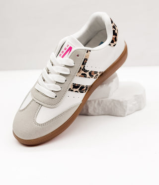 Stockholm Sneaker in White/Leopard - Glamourous Grace