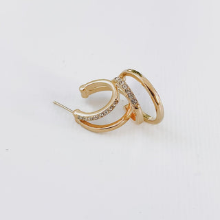 Stole The Show Crystal Double Hoop Earring