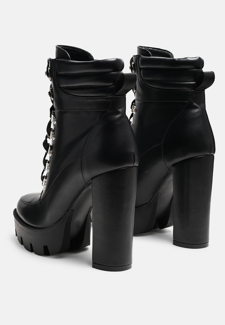 Stopper Cushion Collared Lace Up Boots - Glamourous Grace