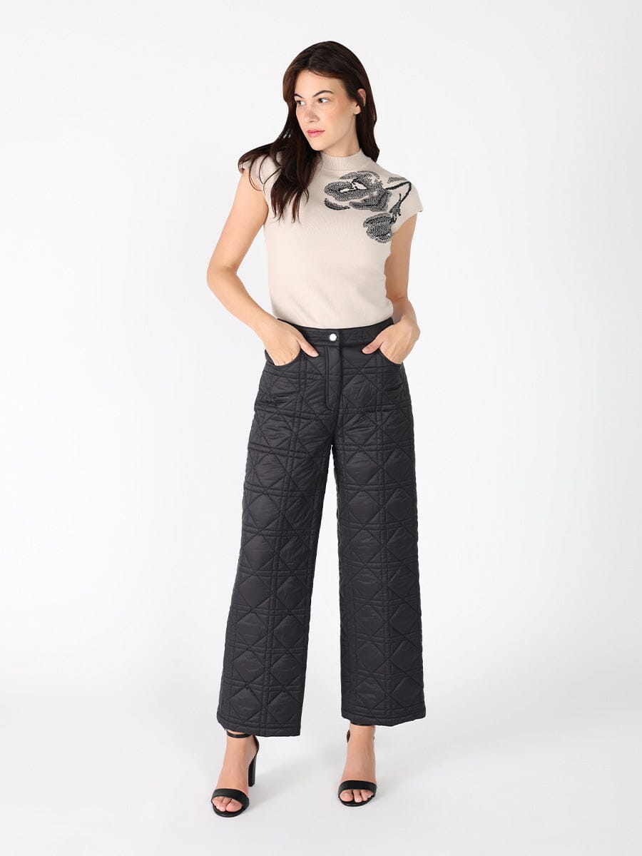 Straight Leg Quilted Puffer Pants - Glamourous Grace