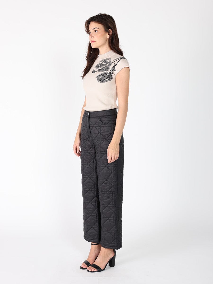 Straight Leg Quilted Puffer Pants - Glamourous Grace