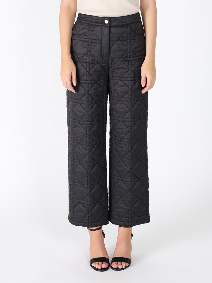 Straight Leg Quilted Puffer Pants - Glamourous Grace
