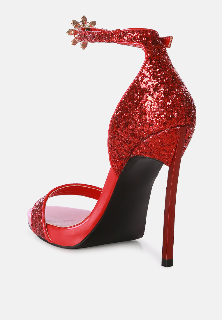 Straight Fire High Heel Glitter Stilettos - Glamourous Grace