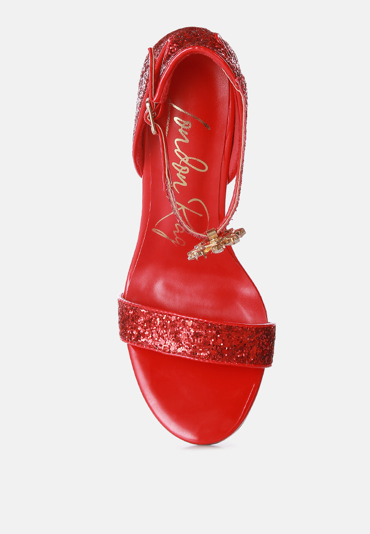 Straight Fire High Heel Glitter Stilettos - Glamourous Grace
