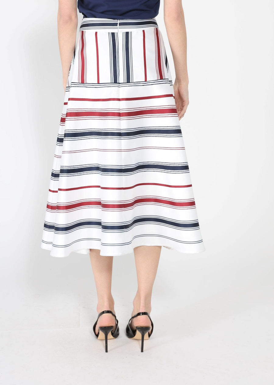 Stripe Pattern A-Line Skirt - Glamourous Grace