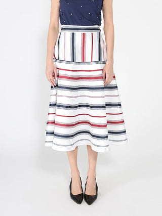 Stripe Pattern A-Line Skirt - Glamourous Grace