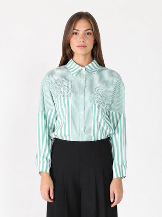 Stripped floral shirt