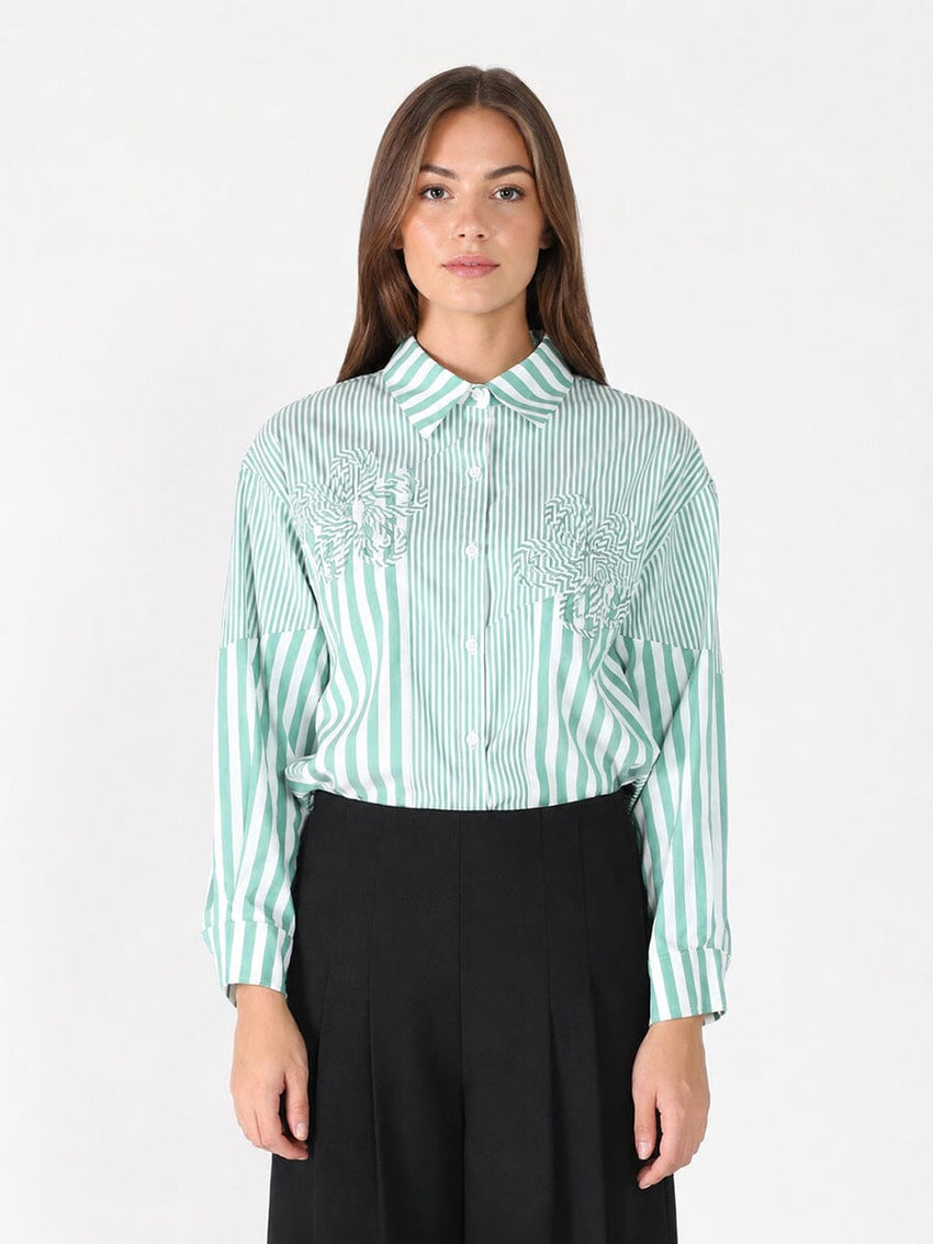 Stripped floral shirt