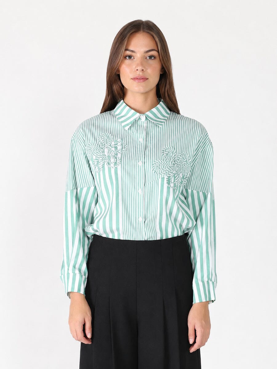 Stripped floral shirt - Glamourous Grace