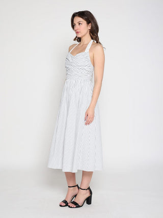 Stripped self-tie dress - Glamourous Grace