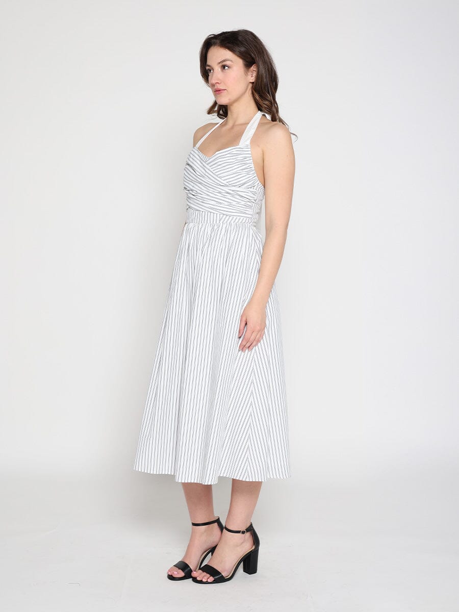 Stripped self-tie dress - Glamourous Grace