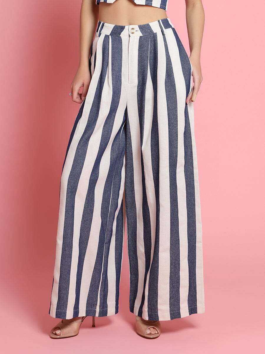 Stripped wide leg pant - Glamourous Grace