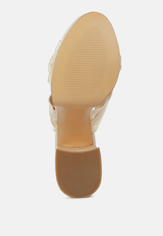 Strobing Knotted Chunky Platform Heels - Glamourous Grace