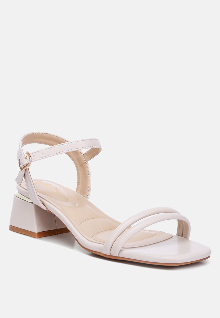 Sulein Ankle Strap Low Block Heels - Glamourous Grace