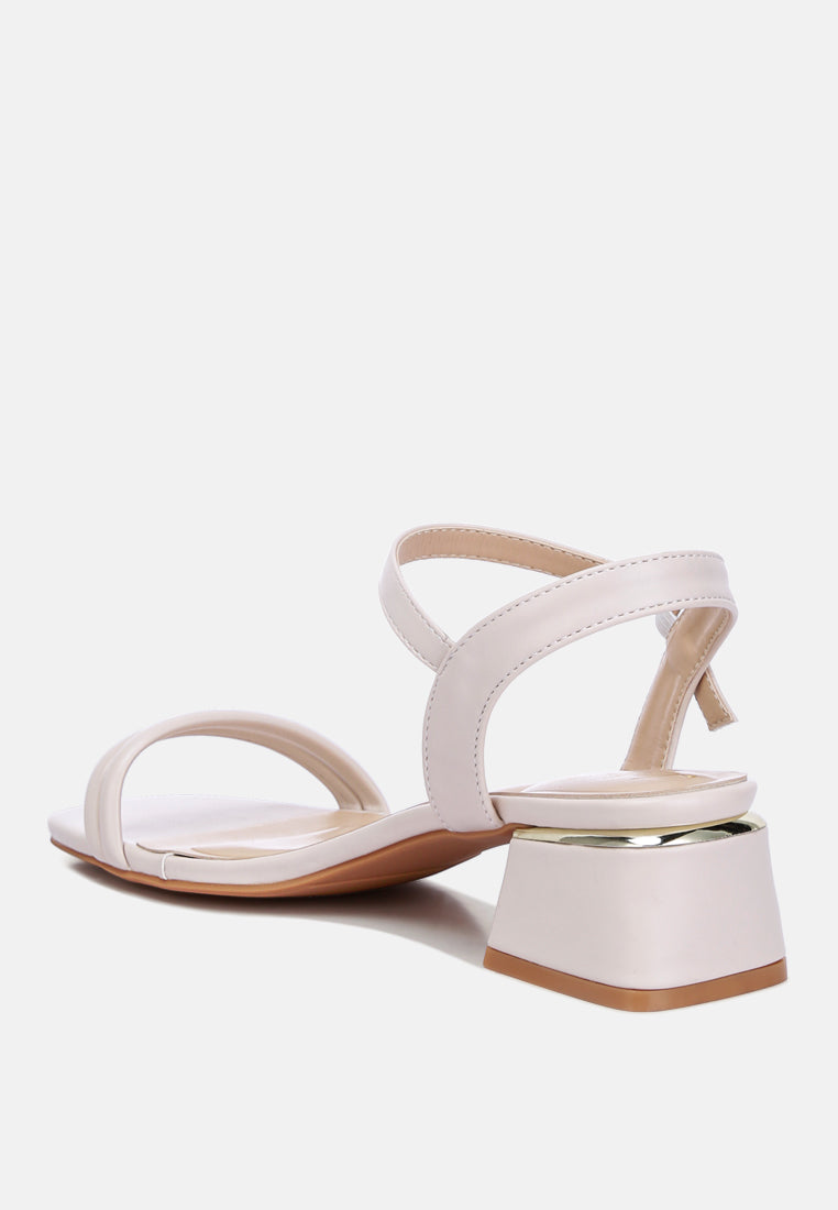 Sulein Ankle Strap Low Block Heels - Glamourous Grace
