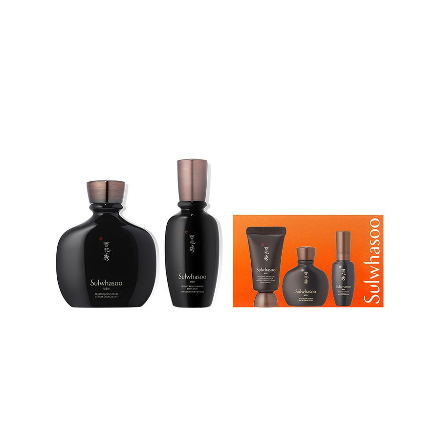 Sulwhasoo Men Basic Set (Recharging Serum 140ml+Skin Strengthening Emulsion 90ml) - Glamourous Grace