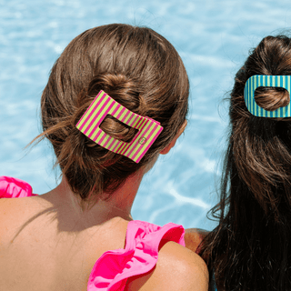 Summer Crush Large Flat Rectangle Hair Clip - Glamourous Grace