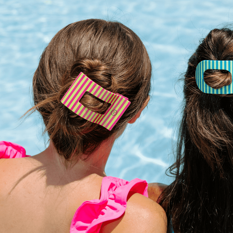 Summer Crush Large Flat Rectangle Hair Clip - Glamourous Grace
