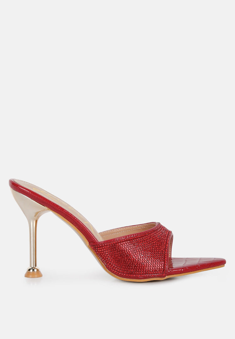 Sundai Rhinestone Embellished Stiletto Sandals - Glamourous Grace