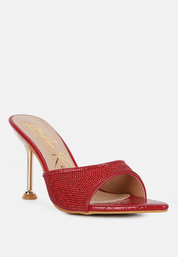 Sundai Rhinestone Embellished Stiletto Sandals - Glamourous Grace