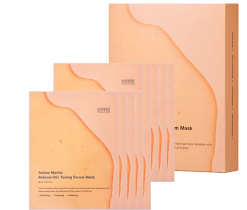 SUNGBOON EDITOR Active Marine Astaxanthin Toning Serum Mask 23ml X 10ea - Glamourous Grace
