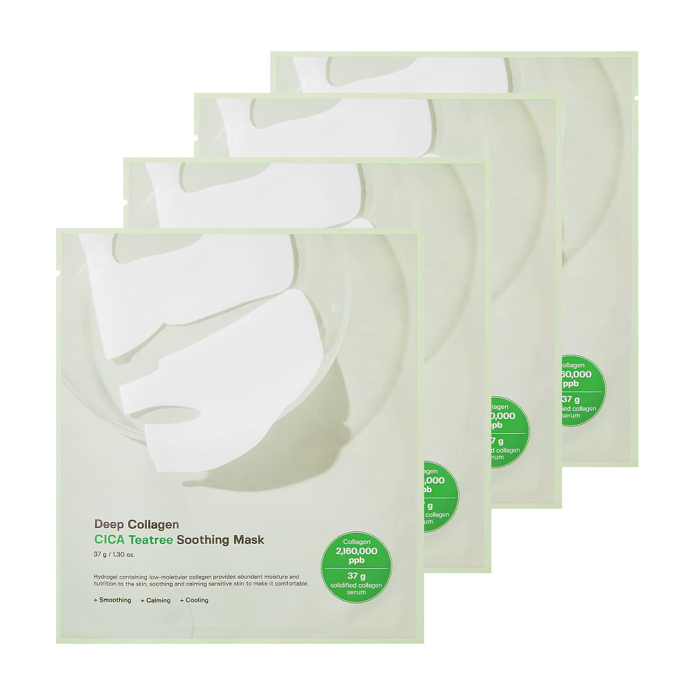 SUNGBOON EDITOR Deep Collagen Cica Tea Tree Soothing Mask 37g X 4ea - Glamourous Grace