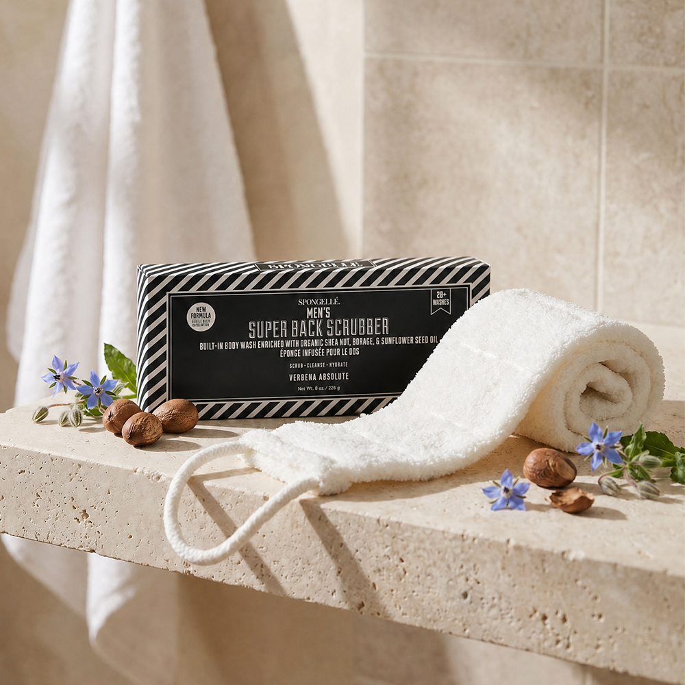 Men's Super Body Wash Infused Back Scrubber - Glamourous Grace