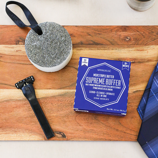 20+ Men's Supreme Buffer | Black Scrubber - Glamourous Grace